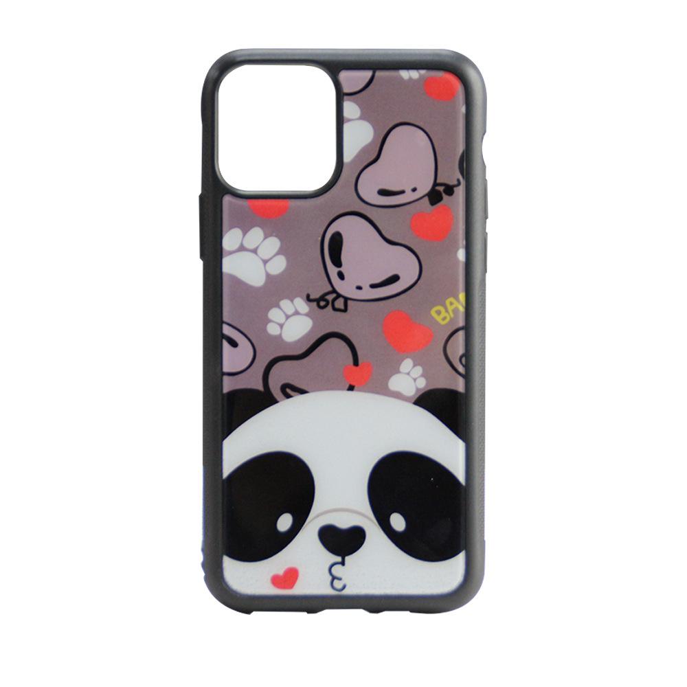 iPhone 11 玻璃图案黑色手机壳 (1)