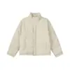 Ropa MTL Ropa para Hombre Estilo Coreano Minimalista Ins Cuello Alto Color Sólido Versátil Holgado Cremallera Viajero Chaqueta de Algodón Casual de Moda