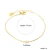 Pulseira de Corrente Fina Simples Amorosa Europeia e Americana Transfronteiriça Aço Inoxidável Exquisite Temperamento High-End Zircônia Pulseira Acessórios