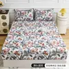 Juego de cama de verano fresco estilo pastoral floral con sábana bajera, colcha individual, funda de almohada, protector de colchón, funda protectora, ropa de cama