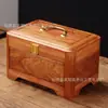 Caja de Almacenamiento de Madera Maciza Rama Ácida Caja de Joyas de Acompañamiento para Regalo de Boda Caoba Vintage con Caja Portátil para Joyas de Tocador del Hogar