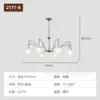 Candelabro de flecos retro americano para sala de estar, lámpara personalizada de alta gama estilo vintage francés para dormitorio y estudio