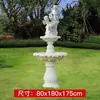 Fonte de Água Corrente Estilo Europeu Piscina de Pulverização de Água para Casamento Decoração de Paisagismo Ornamento Jardim Pátio Externo Elemento Aquático Flores Frescas Piscina de Desejos