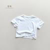 Camiseta de manga corta para niños, en blanco y negro y gris, combinable con todo, estilo coreano, informal, holgada, para verano, para niños y niñas, ropa para bebés.