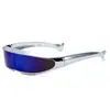 Gafas de Sol de Colores Deslumbrantes X-Men Transfronterizas Láser Robot Espacial de una Pieza Lente de Mercurio Gafas de Sol