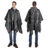 Capa de camuflaje transfronteriza impermeable poncho de senderismo multifuncional para exteriores protección contra tormentas de lluvia cuerpo largo poncho de comercio exterior al por mayor