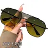 Nuevas Gafas de Sol Metálicas Retro de Doble Puente para Hombres, Gafas de Sol Polarizadas Antivaho Modernas para Mujeres, Gafas de Sol de Moda y Versátiles