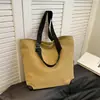 Bolso Minimalista Estilo Japonés Versátil Casual Campus Universidad Estudiante Bolso de Hombro Elegante Viaje Compras Bolsa de Lona