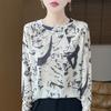Suéter con Estampado de Tres Gatitos para Mujer Diseño Inteligente y Juguetón que Reduce la Edad Otoño e Invierno Nuevo Suelto Suave y Ceroso Top de Punto