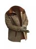 Otoño e Invierno Explosiones Transfronterizo Chaqueta de Solapa Gruesa con Forro Polar para Hombre Abrigo Casual Moderno para Exterior Ropa de Algodón