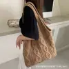 Bolso de Hombro Tejido para Viajes de Vacaciones, Bolso de Mano Retro de Malla Hueca, Bolso Simple Tejido