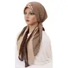 Gorro Turban Elástico Transfronterizo, Gorro de Punto Moderno y Versátil, Gorro de Avión con Patrón de Ola Curva, Gorro Envolvente para la Cabeza