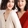 Cárdigan de punto de manga larga para mujer, nuevo cárdigan de primavera y otoño, suéter chal exterior de estilo coreano corto de otoño e invierno, abrigo fino de talla grande