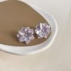 Aretes de Flor Gardenia de Estilo Bosque Super Hada para Mujer Diseño Nicho Aretes de Rosa Moda Coreana Aretes Pequeños Frescos