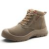 Sapatos de Proteção para Trabalho de Cano Alto de Inverno para Homens com Solado Sólido, Bolsas de Aço, Construção Anti-Esmagamento e Anti-Perfuração, Sapatos de Soldagem para Obra, Fornecimento Direto do Fabricante