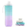 Taza de Agua Plegable de Silicona Portátil, Taza para Ciclismo y Fitness, Tetera Resistente a Caídas para Deportes al Aire Libre, Regalo