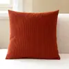 Funda de Almohada de Pana Color Sólido Cojín para Sofá Nordic Light Luxury Cojín para Sala de Estar Cuadrado para Respaldo de Cama Funda de Almohada al por Mayor