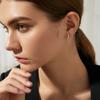 Pendientes PAG &amp; MAG de plata de ley con microincrustaciones de circonitas S925, diseño de nicho con hebilla tremella, joyería europea y americana para mujeres al por mayor