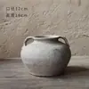Vaso de cerâmica retrô chinês feito à mão, cerâmica, barriga grande, para flores, grande, decoração de sala de estar, varanda, atacado