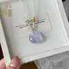 Colgante de Piedra Ojo de Gato con Cierre de Paz para Mujer, Collar de Calcedonia con Cierre Ruyi Multicolor, Nuevos Accesorios de Estilo Chino Nacional, Suministro Mayorista para Transmisión en Vivo