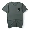 Marca de moda Talla grande Ropa para hombre Edición simple Estampada Holgada Camiseta de manga corta para hombre Talla grande para personas con sobrepeso Camiseta para hombre T1660