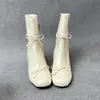 Elegantes Botas Adelgazantes para Mujer para Otoño e Invierno, Tacón Grueso Adelgazante, Suaves y Cómodas, Estilo Ballet con Lazo, Botas de Moda 2026, Estilo Francés