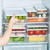 Caja de Almacenamiento de Plástico Transparente para Congelador de Refrigerador, Caja de Conservación de Alimentos, Frutas y Verduras con Tapa, Caja de Almacenamiento, Caja de Conservación para Refrigerador al por Mayor