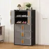 Zapatero Simple con Doble Puerta, Gabinete de Almacenamiento Multicapa para Uso Doméstico, Atractivo Zapatero a Prueba de Polvo para Uso en Interiores, Venta al por Mayor para Exportación