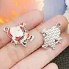 Mezcla 20 Aceite de Goteo Blanco K Muñeco de Nieve Navideño Árbol de Navidad Papá Noel Colgante de Aleación Pulsera DIY Accesorios de Joyería