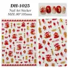 Pegatinas para Uñas Elementos Festivos de Año Nuevo Planas Versátiles Texto de Bendición Bolsa de la Suerte Pegatinas de Uñas DIY Joyería Estilo Dh