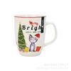 Taza de Cerámica de Alce para Árbol de Navidad Campestre de Estilo Europeo Personalizado con Varios Colores y Calcomanías de Logotipo Personalizables