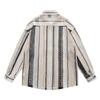 Camisa de Manga Larga Rayada Hueca Estilo Retro Americano para Hombre de Guangzhou Diseño Casual Holgado Marca de Nicho de Moda Camisa