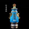 Botella de Vino de Cerámica de Jingdezhen 5 2.5kg Set de Caja de Regalo con Etiqueta, Botella de Vino Blanco, Jarra de Vino, Set de Vino de Estilo Retro, Lujo Ligero