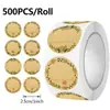 500 Piezas Pegatinas en Blanco para Amazon para Diseños Florales a Mano, Pegatinas de Papel Kraft para Repostería, Decoración de Regalos y Etiquetas Adhesivas