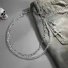 Nueva Cadena Cruzada de Estilo Europeo y Americano para Hombres, Cadena de Cintura de Calavera Transfronteriza, Accesorio de Jeans para Hombres de Nicho Hip-Hop