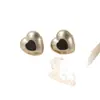 Pendientes Transfronterizos en Forma de Corazón para Mujer, Pendientes de Corazón Color Melocotón de Lujo Nicho, Pendientes de Moda Chapados en Oro de 18 Quilates, Joyería con Goteo de Aceite en Stock