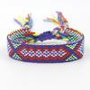 Pulsera tejida a mano de estilo étnico bohemio, colorida pulsera de la amistad de Nepal, accesorios casuales de playa