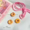 Dona Linda de Espiral Color de Punto Cerámico Infantil DIY Hecho a Mano Cadena para Teléfono Móvil Material Accesorios de Joyería
