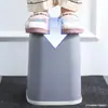 Cubo de Basura Grande Engrosado para Uso Doméstico con Anillo de Presión Creativo Higiénico para Baño Cocina Sala de Estar Cesto de Basura sin Tapa