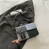 Bolsa de Mão Quadrada Pequena Patchwork Novo Estilo Transfronteiriça para Mulheres, Bolsa de Ombro Versátil Fashion Color-Blocking, Bolsa Transversal de Alto Valor para o Dia a Dia