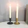 Estilo Europeu Transfronteiriço Trompete Pequeno Dourado Retrô Suporte para Vela Decoração de Jantar Romântico com Velas Móveis para Casa