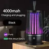 Lámpara Asesina de Mosquitos Eléctrica Atrapamoscas Atrayente para Interiores Para Mosquitos Recargable en Interiores Trampa para Mosquitos Luz Lámpara Succión