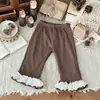 INS Leggings de Invierno con Forro Polar de Doble Capa para Bebé Niña con Encaje en las Axilas y Piernas de Trompeta