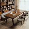 Escritorio Grande Largo de Madera Maciza Mesa de Estudio Lectura Doble Persona Sala de Estar Escritorio de Oficina Moderno Simple Mesa de Conferencias Mesa de Trabajo