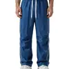 Pantalones de hombre transfronterizos, estilo europeo y americano, pantalones de trabajo atléticos a rayas de secado rápido de moda, pantalones largos casuales de corte recto holgado