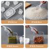Pá multifuncional pá de plástico para arroz pá de gelo pá de plástico para grãos de chá sementes de melão farinha pá de plástico pá de presente