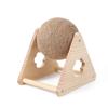 Tábua de Arranhar de Madeira para Gatos, Brinquedo Bola de Arranhar para Gatos, Corda de Sisal Enrolada à Mão para Afiar as Unhas, Estrutura de Escalada para Gatos, Poste Arranhador Durável para Gatos, Suprimentos para Animais de Estimação