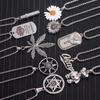 Collar de acero de titanio con accesorios de hip hop para hombre, estilo hipster callejero, colgante con personalidad de celebridades en línea, colgante de pareja, cadena de suéter para mujer