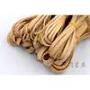 Corda fina de couro bovino genuíno com 1 mm de espessura Cor natural/Café/Preto Tira de couro trançada Material para linha de corte de embalagem de roupas e bagagens DIY