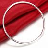 Pulsera de apertura pequeña simple plateada de exportación de comercio exterior, versión coreana de la pulsera de suministro en stock más vendida al por mayor YB099